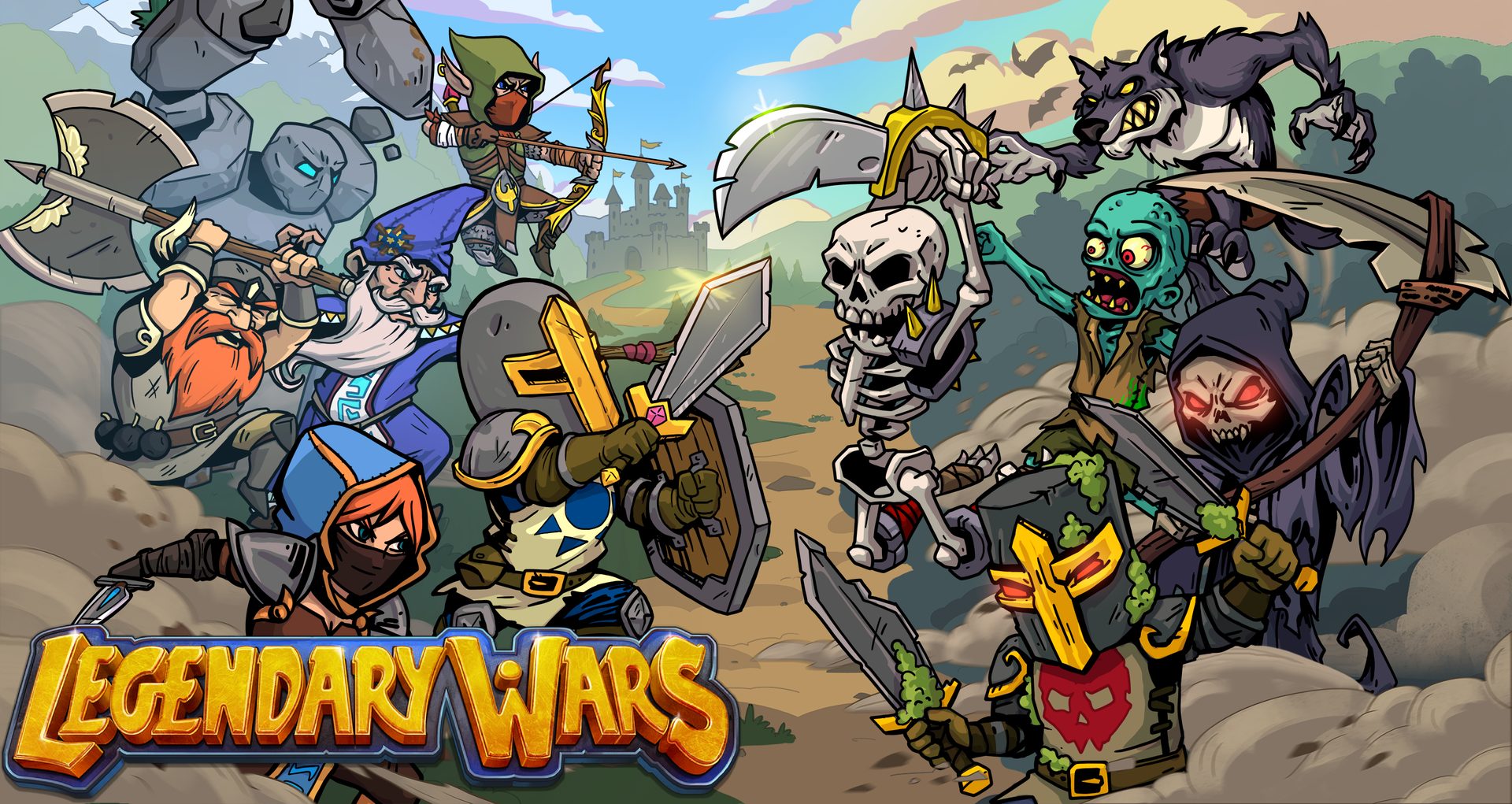 Legendary Wars - the original classic castle defense game. Join Lucas the Knight on a heroic quest to fight back the undead forces of the Netherworld.